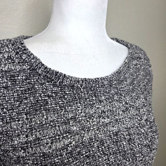 Rag & Bone Black White Sweater Open Knit Boxy Relaxed Women's Size Medium Casual - Picture 3 of 16